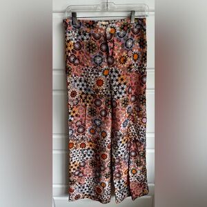 Anthropologie Geometric Kaleidoscope Wide-Leg Print Pants Size 6
